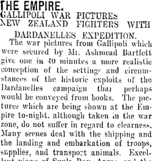 THE EMPIRE. (Taranaki Daily News 4-10-1916)