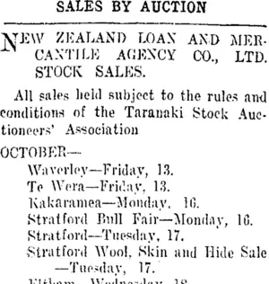 Page 8 Advertisements Column 4 (Taranaki Daily News 13-10-1916)