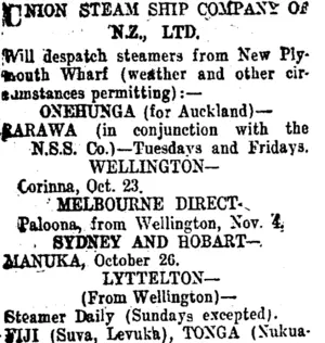 Page 2 Advertisements Column 1 (Taranaki Daily News 20-10-1916)