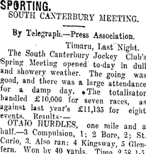 SPORTING. (Taranaki Daily News 24-11-1916)