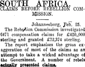 SOUTH AFRICA. (Taranaki Daily News 27-2-1917)