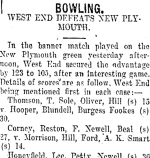 BOWLING. (Taranaki Daily News 17-3-1917)