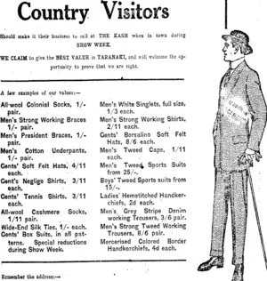 Page 7 Advertisements Column 1 (Taranaki Daily News 17-3-1917)