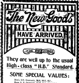 Page 7 Advertisements Column 4 (Taranaki Daily News 30-4-1917)