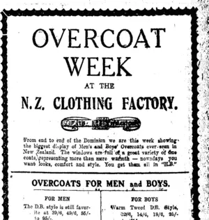 Page 7 Advertisements Column 5 (Taranaki Daily News 28-5-1917)