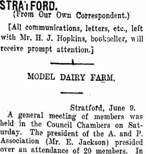 STRATFORD. (Taranaki Daily News 11-6-1917)