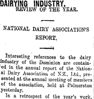 DAIRYING INDUSTRY. (Taranaki Daily News 21-6-1917)