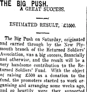 THE BIG PUSH. (Taranaki Daily News 24-9-1917)