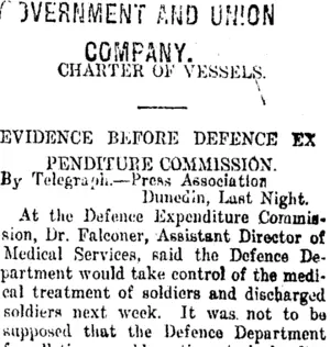 GOVERNMENT AND UNION COMPANY. (Taranaki Daily News 15-3-1918)