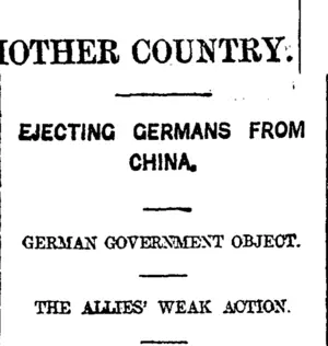 MOTHER COUNTRY. (Taranaki Daily News 27-6-1918)