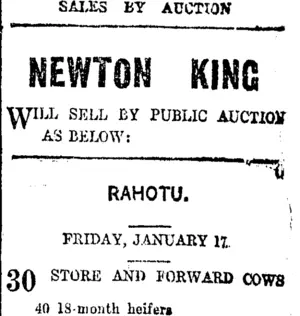 Page 8 Advertisements Column 6 (Taranaki Daily News 16-1-1919)