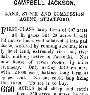Page 3 Advertisements Column 6 (Taranaki Daily News 4-3-1919)