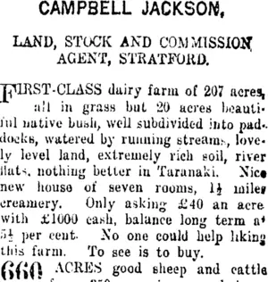 Page 3 Advertisements Column 5 (Taranaki Daily News 3-3-1919)