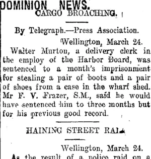 DOMINION NEWS. (Taranaki Daily News 25-3-1919)