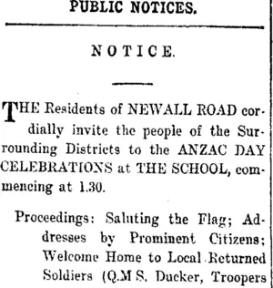 Page 1 Advertisements Column 3 (Taranaki Daily News 24-4-1919)