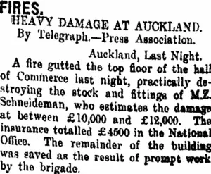 FIRES. (Taranaki Daily News 25-8-1919)