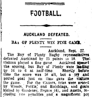 FOOTBALL. (Taranaki Daily News 30-9-1919)