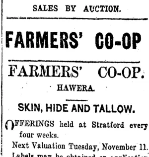 Page 8 Advertisements Column 5 (Taranaki Daily News 3-11-1919)