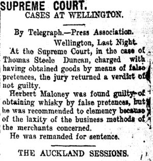 SUPREME COURT. (Taranaki Daily News 12-11-1919)