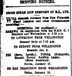 Page 2 Advertisements Column 1 (Taranaki Daily News 8-1-1920)