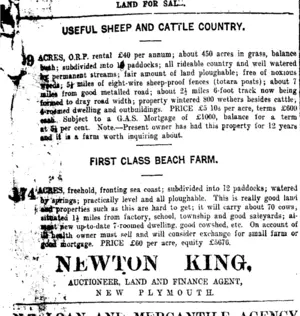 Page 3 Advertisements Column 1 (Taranaki Daily News 2-1-1920)