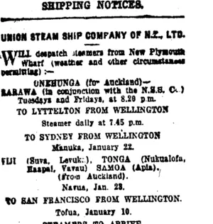 Page 2 Advertisements Column 1 (Taranaki Daily News 17-1-1920)