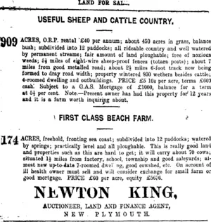 Page 3 Advertisements Column 1 (Taranaki Daily News 20-1-1920)