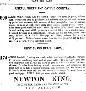 Page 3 Advertisements Column 1 (Taranaki Daily News 6-2-1920)