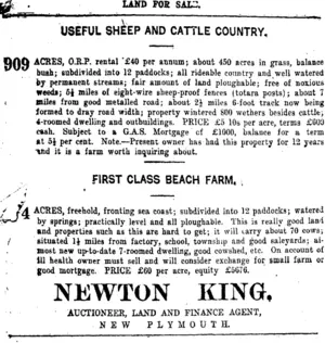 Page 3 Advertisements Column 1 (Taranaki Daily News 3-2-1920)