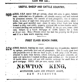 Page 3 Advertisements Column 1 (Taranaki Daily News 13-2-1920)