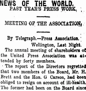 NEWS OF THE WORLD. (Taranaki Daily News 26-2-1920)