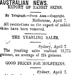 AUSTRALIAN NEWS. (Taranaki Daily News 8-4-1920)