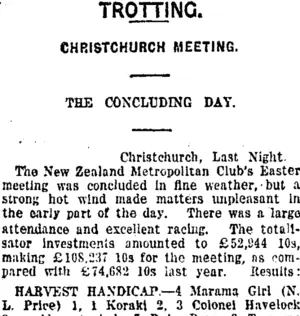 TROTTING. (Taranaki Daily News 8-4-1920)