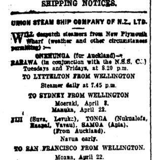 Page 2 Advertisements Column 1 (Taranaki Daily News 8-4-1920)