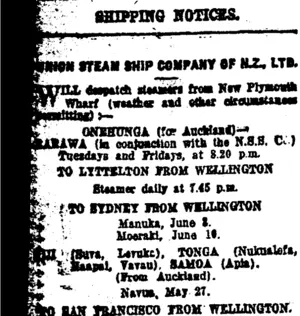 Page 2 Advertisements Column 1 (Taranaki Daily News 25-5-1920)