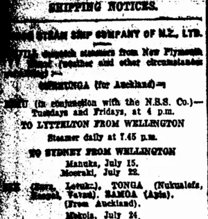 Page 2 Advertisements Column 1 (Taranaki Daily News 15-7-1920)