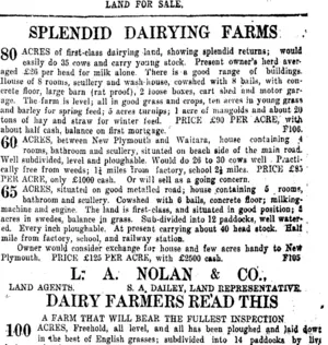 Page 6 Advertisements Column 4 (Taranaki Daily News 17-7-1920)