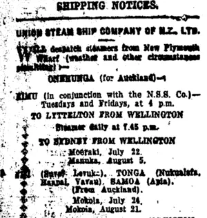 Page 2 Advertisements Column 1 (Taranaki Daily News 21-7-1920)