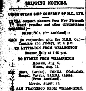 Page 2 Advertisements Column 1 (Taranaki Daily News 5-8-1920)