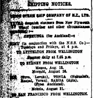 Page 2 Advertisements Column 1 (Taranaki Daily News 9-8-1920)