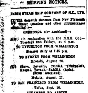 Page 2 Advertisements Column 1 (Taranaki Daily News 21-8-1920)