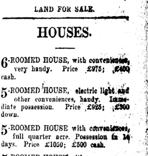 Page 1 Advertisements Column 8 (Taranaki Daily News 8-9-1920)