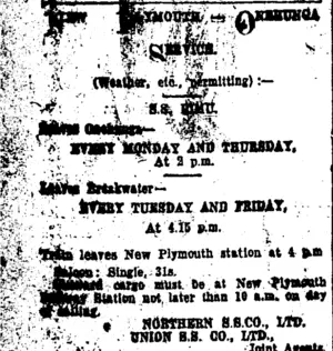 Page 2 Advertisements Column 1 (Taranaki Daily News 1-9-1920)