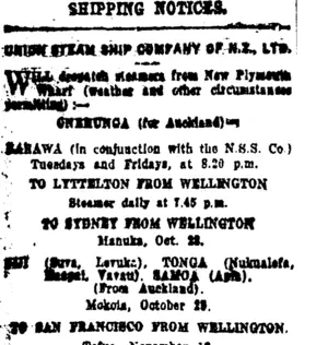 Page 2 Advertisements Column 1 (Taranaki Daily News 23-10-1920)
