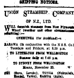 Page 2 Advertisements Column 1 (Taranaki Daily News 24-11-1920)