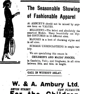 Page 6 Advertisements Column 1 (Taranaki Daily News 14-12-1920)