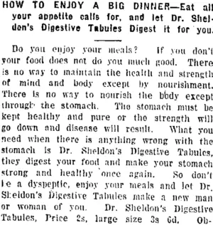 Page 2 Advertisements Column 4 (Taranaki Daily News 14-12-1920)