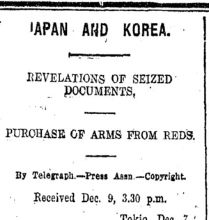 JAPAN AND KOREA. (Taranaki Daily News 10-12-1920)