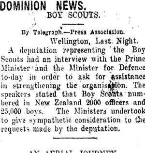DOMINION NEWS. (Taranaki Daily News 11-12-1920)