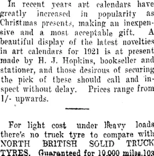 Page 5 Advertisements Column 3 (Taranaki Daily News 11-12-1920)